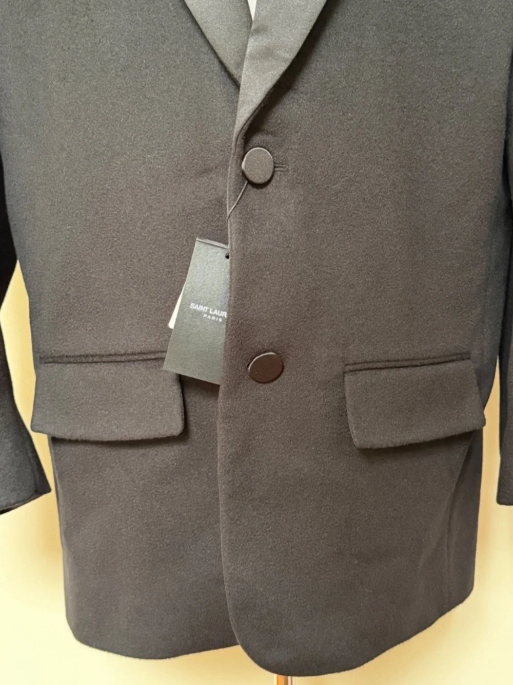 Saint Laurent YSL Runway Oversize Cashmere Wool Tuxedo Blazer Jacket